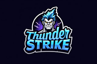 make a high quality thunder striker mascot logo  with express delivery