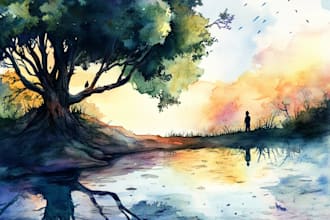 create watercolor portrait of your photo
