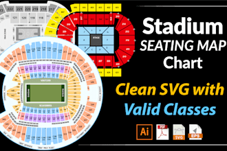 clean svg seating chart for stadium or any venue