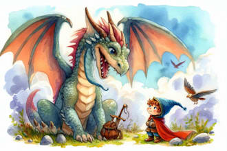 draw a children story book illustration
