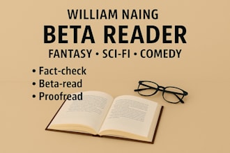 beta read, proofread, and edit your science fiction books