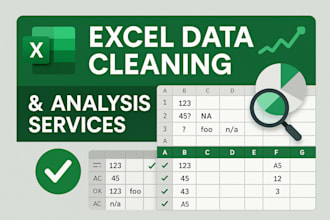 do excel data cleaning, formatting and data analyzing
