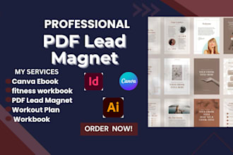 design canva ebook PDF worksheet, workbook,  meal plan, book cover, guide book
