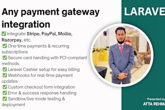 integrate a payment gateway on laravel application
