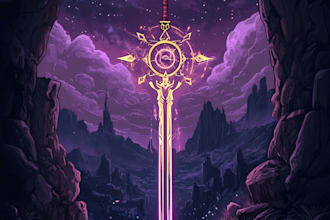 design a custom dnd, fantasy, sci fi, rpg animated game logo