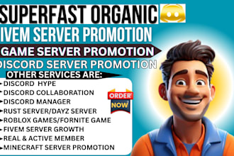 discord promotion, fivem server advertise,active fivem, discord server promotion