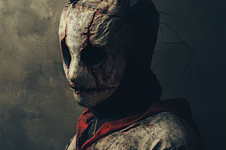 design unique horror or horror character art illustration