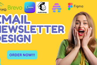 design editable newsletter template on canva, brevo, figma, beehiiv, klaviyo