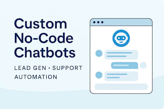create a custom messenger, whatsapp, or website chatbot for your business