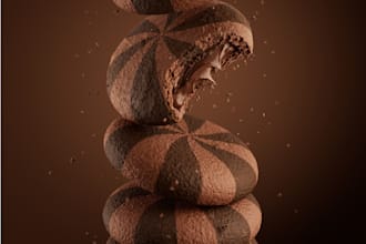 3d food render, 3d cake design, 3d photorealistic render and animation