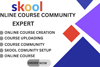 setup, manage mighty network, skool online course creation, community management
