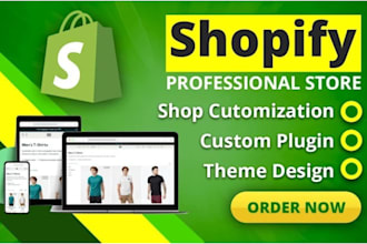 set up a basic shopify store with a logo and banner design and product listing