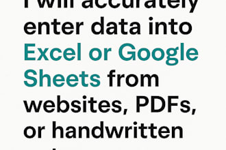 enter data manually into excel or spreadsheets