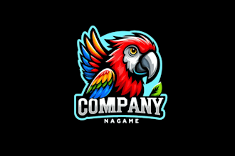 design high quality parrot mascot logo with creative concepts