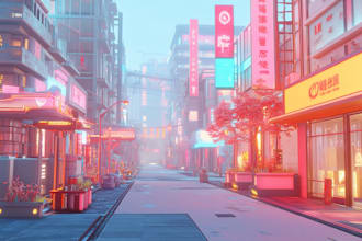 create a awesome quality cyberpunk city, sci fi art for you