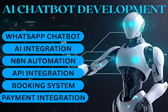 build whatsapp chatbot API integration, n8n automation, ai booking system
