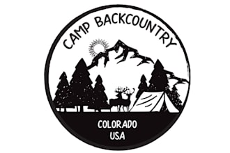 make amazing retro summer camp logo for camp back country