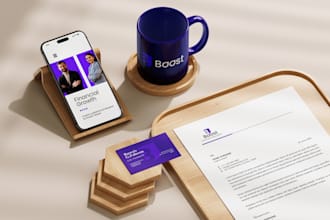 create a professional brand identity with full brand guidelines