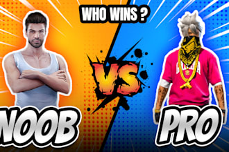 free fire thumbnail noob vs pro