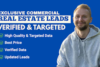 be your real estate lead generator, data collection, data mining, web research