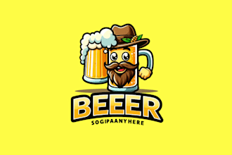 design a fun and unique beer mascot logo in 24 hours