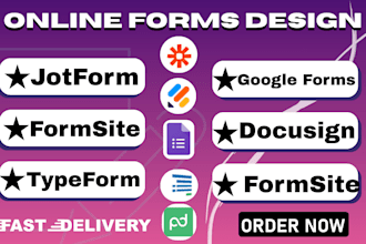 create docusign, jotform, typeform, google form surveys, formstack, cognito form