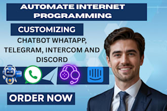 customise fix, setup, automate whatsapp, intercom, discord, telegram chatbot