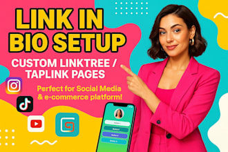 setup create linktree landing page,link in bio for social media,gumroad,taplink