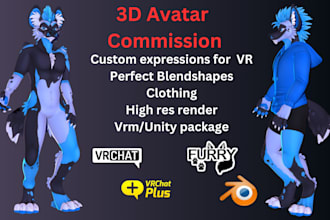 do custom vrchat avatar, furry nsfw model, vtuber avatar, streaming avatar emote