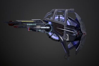make 3d weapon asset props for 3d printing and video games