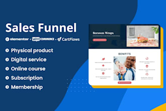 create a product funnel landing page