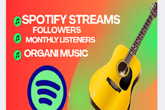 boost your spotify streams, followers, and monthly listeners organically