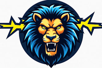 design an awesome angry lion head mascot logo  in 12 hours