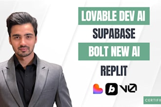 build website using lovable dev ai, bolt new ai, supabase, replit and lovable ai