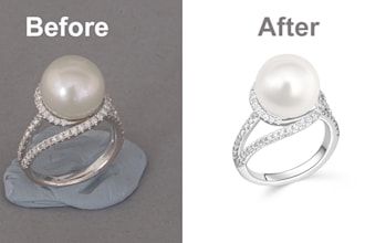 do jewelry photo retouching, background remove, cropping