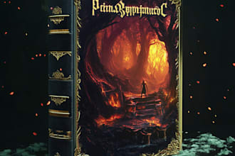 make a amazing fantasy book cover illustration for you