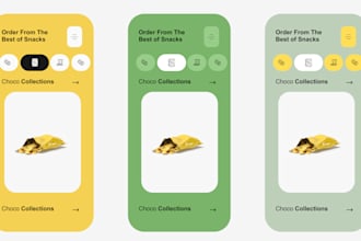 design a clean and modern mobile app UI for food delivery