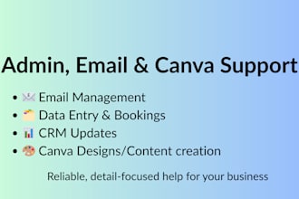 be your virtual assistant for admin and content support