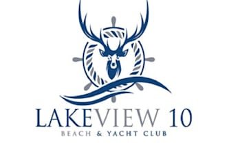design awesome lake view or yacht club logo