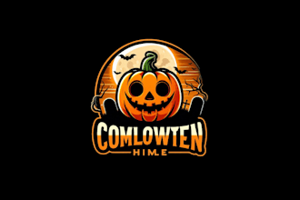 spookify your brand custom halloween pumpkin mascot logo