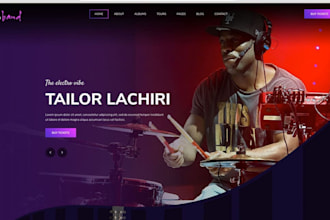 build make music website for djs,artists, brand, wix studio,music website design