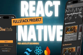 develop a full stack mobile app using flutter, react native,
