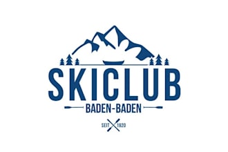 make minimal modern logo for a local skiing club