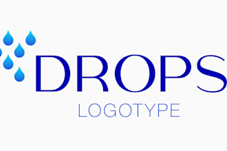 do elegant air drop logo design with unlimited revision