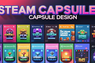 do game banner steam capsule game ui game poster game art logo steam graphics