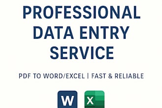 do fast and acurate data entry in excel or word