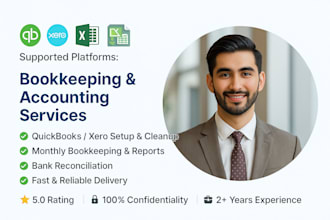 do setup, clean up and bookkeeping in quickbooks online, xero and wave