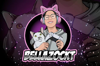 design twitch stream overlay, animated overlay, twitch logo, screens and alerts