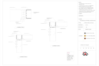 create combined wood, concrete, and steel structural plans for the permit