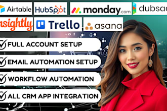 setup monday crm zoho airtable dubsado insightly trello asana hubspot
